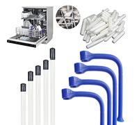 JinYu 24 Set Stemware Saver Stemware Holder Dishwasher Wine Glass Protector Dishwasher Attachment 28cm 24cm 21cm 17cm 11.5cm, Universal Dishwasher Rack Tine Repair End Cover Caps (blue set)