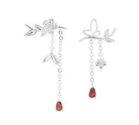 JinYu Flower Dangle Earrings Heaven's Official Blessing Anime Hua Cheng Xie Lian Earrings and 10 Stickers
