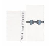 JINYUDOME 50-Pack Blue Linen-Feel 40x40cm Pre-Folded Disposable Paper Napkins for Dinner Parties, Weddings & More