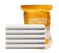 JINYUDOME Disposable Bath Towel, Big Shower Towels, Portable Package for Travel,Hotel, Trip, Camping Use. Soft and Large Luxury Body Towels, 27.5 x 55 inch, White (5)