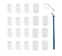 JINYUDOME Disposable Dusters With 1 Long Handle + 20 Duster Refills,Pledge Fluffy Duster Refills,flash duster dust magnet refills.
