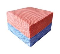 JINYUDOME J Cloths, Reusable Cleaning Cloths, Kitchen Dry Wipes, Soft，Easy to Clean，Pack of 100, Blue&Red