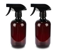 JinZeYou 2 Pcs 500ml Spray Bottles for Cleaning, Plastic Empty Hair Water Spray Bottles, Adjustable Refillable Plant Mister Sprayer Bottle Atomizer for Home Gardening Hair Plants (Brown)
