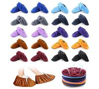 Jinzhenhong 20PCS Shoe Covers for Indoors Reusable, Washable Shoe Covers, Shoe Coverings for Outdoors, Walking Boot Cover without Slipping, Home Accessories(Multicolor) (Multicolor)