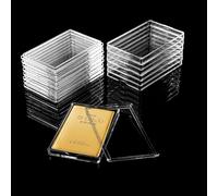Jinzhenhong 24 Pcs Silver Bar Case - 1 Oz Silver Bar Holder, Clear Organizing Containers (24, 50 x 30 x 3 mm)