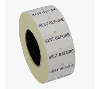 JIO CT1 21 x12 mm Price Gun Label Best Before Stickers Tags, Compatible with Avery, sato, Puma, Lynx, motex & Many More Price Gun Refill for Retail Shop and Tagging 5-Roll