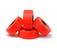 JIO Price Gun Labels CT1 21 x 12 mm - Fluorescent Red - 10 Rolls