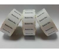 JIO Sato Samark 26 Price Gun Labels, Paper, Rectangular, Self-Adhesive, Glossy, White, Wavy, Multi Peelable, 1500 Count (5, Batch No, CT4 26 x 12 mm)