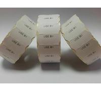 JIO Sato Samark 26 Price Gun Labels, Paper, Rectangular, Self-Adhesive, Glossy, White, Wavy, Multi Peelable, 1500 Count (5, Use By, CT7 26 x 16 mm)
