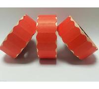 JIO Sato Samark 26 Price Gun Labels, Paper, Rectangular, Self-Adhesive, Glossy, White, Wavy, Multi Peelable, 1500 Count (1, Red, CT4 26 x 12 mm)