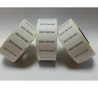 JIO Sato Samark 26 Price Gun Labels, Paper, Rectangular, Self-Adhesive, Glossy, White, Wavy, Multi Peelable, 1500 Count (1, Best Before, CT7 26 x 16 mm)