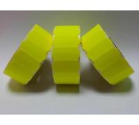 JIO Sato Samark 26 Price Gun Labels, Paper, Rectangular, Self-Adhesive, Glossy, White, Wavy, Multi Peelable, 1500 Count (5, Fluorescent Yellow, CT4 26 x 12 mm)