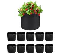 JIODEKEYI 10 Gallon Potato Grow Bags: 10 Pack Breathable Non-woven Fabric Vegetable Grow Bags with Handles Plant Growing Bag for Tomatoes Flowers Fruits Plants Garden