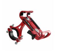 JIOEWS Motorbike Phone Holder Motorcycle Cell Phone Mount Durable Metal Handlebar Stand Bracket Aluminum Alloy Phone Mount Cellphone Support Bicycle Motorcycle Phone Holder Bike Stents(Handlebar Red)