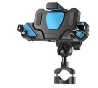 JIOEWS Motorbike Phone Holder Motorcycle Handlebar Cell Phone Clamp Electric Vehicle Mobile Phone Holder Locomotive Navigation Bracket Fixed Motorcycle Battery Bicycle Load(Handlebar Blue)