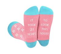 JIOMULIG 21st Birthday Gifts for Her Daughter,Novelty Socks 21st Birthday Presents for Her Keepsake,Gifts for 21 Year Old Female Friend Sister Girlfriend Niece Christmas Stocking Fillers