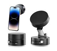 JIOOKEYU 2025 New Vacuum Magnetic Suction Phone Mount for Car,Adjustable Foldable Portable Suction Cup Phone Mount,360 Degree Rotation Universal Car Phone Holder Magnetic for All Phones (Black)