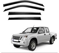 JioqoLeAZ Car Comfort wind deflector for Isuzu DMax MK1 RA RC 2002-2010. car wind deflectors door rain deflectors double Cab Smoke Rain Shields Sun Visor