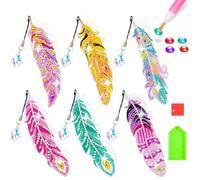 Jiosdo Arts and Crafts Kits, Diamond Painting Bookmarks, Gift for Girls | DIY Diamond Art Kits, Christmas Birthday Back to School, Gifts for 6 7 8 9 10 Year Old Girls (6 PCS)