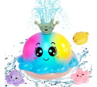 Jiosdo Baby Bath Toys, Octopus Sensory Light Up Bath Toys for Babies, Auto-Sensing Water Spray Sprinkler Toy Bath Lights for Kids, Floating Fountain Shower Toys (Blue)