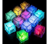 Jiosdo Kids Sensory Toys, 12PCS Led Light Up Bath Toys For Toddlers, Liquid Sensor Bath Lights For Kids, Sensory Bath Toys For Children, Light Up Ice Cubes For Bath