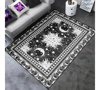 Jiospet Celestial Rugs for Living Room - Sun and Moon Rug Boho Moon Phase Rugs for Bedroom Sun Room Area Rug with Celestial Pattern, 3x5 Feet