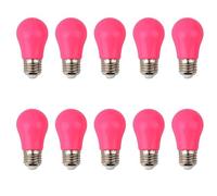 Jiotouhu 10 Pack e27 led Edison Screw Bulb, A50 Coloured Light Bulb, Pink Light Bulbs, 3W Equals 30W Halogen lamp, for Wedding Halloween Christmas Party Bar Mood Ambiance Decor