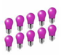Jiotouhu 10 Pack e27 led Edison Screw Bulb, A50 Coloured Light Bulb, Purple Light Bulbs, 3W Equals 30W Halogen lamp, for Wedding Halloween Christmas Party Bar Mood Ambiance Decor