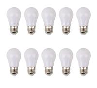 Jiotouhu 10 Pack e27 Screw Bulb, A50 Coloured Light Bulb, Cool White 6500k, 3W Equivalent 30W Halogen lamp, for Wedding Halloween Christmas Party Bar Mood Ambiance Decor
