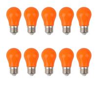 Jiotouhu 10 Pack e27 Screw Bulb, A50 Coloured Light Bulbs, Orange Light Bulb, 3W Equivalent 30W Halogen lamp, for Wedding Halloween Christmas Party Bar Mood Ambiance Decor