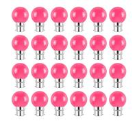 Jiotouhu 24 Pack B22 Bayonet Colored LED Light Bulbs 2W G45 Golf Ball Mini Globe Bulb Lighting Bulbs,Pink for Outdoor Indoor String Patio Garden Party Christmas, Tree, Fairy Party Night Lights