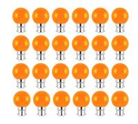 Jiotouhu 24 Pack B22 Bayonet Colored LED Light Bulbs 2W G45 Golf Ball Mini Globe Bulb Lighting Bulbs,Orange for Outdoor Indoor String Patio Garden Party Christmas, Tree, Fairy Party Night Lights