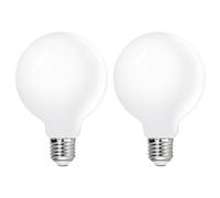 Jiotouhu 5W G80 (80mm) E27 LED Filament Milky Globe Warm White 2700K, 50 Watt Incandescent Bulb Equivalent, Retro Edison Decorative Bulbs, AC 220-240V, Non-dimmable, Pack of 2