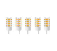Jiotouhu 5X G4 LED Bulb 5W LED Lamps 51 SMD 2835LEDs Super Bright 450LM Light Bulb Warm White 3000K Equivalent to 50W Halogen Lamp AC/DC12V