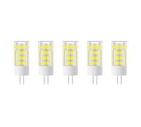 Jiotouhu 5X G4 LED Bulb 5W LED Lamps 51 SMD 2835LEDs Super Bright 450LM Light Bulb Warm White 3000K Equivalent to 50W Halogen Lamp AC/DC12V