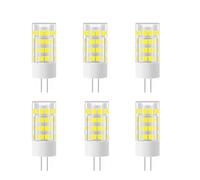 Jiotouhu 6 Pack G4 Led Bulbs 5W Equivalent to 50W, 51 LEDs, 500 Lumens, 360 Degree Beam Angle, AC/DC 12V, Non-Dimmable, 6000K Cool White
