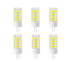 Jiotouhu 6 Pack G4 Led Bulbs 5W Equivalent to 50W, 51 LEDs, 500 Lumens, 360 Degree Beam Angle, AC/DC 12V, Non-Dimmable, 6000K Cool White