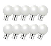 Jiotouhu B22 LED Bulb, Globe Light Bulb, 5×Warm White,5×Warm White Golf Ball Bulbs LED 2W 20W Bayonet Bulb Equivalent, Outdoor Indoor Christmas Fairy String Light Bulbs, 10 Pack