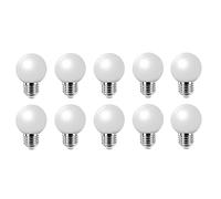 Jiotouhu E27 LED Light Bulb,Warm White,3000K, 2W Golf Ball Bulb, 20W Incandescent Bulb Equilavent, AC220-240V,200 Lumen, Non-Dimmable,10 Packs