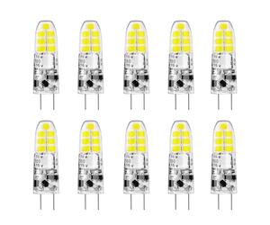 Jiotouhu G4 LED Bulbs 3W, 30W Halogen Equivalent, G4 Bi-Pin LED Light Bulbs, Cool White 3000K, 12V Non-Dimmable G4 Capsule Bulbs for Home Lighting, 300LM, Pack of 10