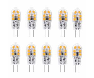 Jiotouhu g4 led Bulbs, AC 220-240V, 2W, Warm White 3000K LED Lamps, 20 Watt Halogen Bulbs Equivalent, 360°Beam Angle, 200lm, Non Dimmable, Pack of 10