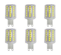 Jiotouhu G9 9W LED Bulbs 900LM 68 X 2835 LED SMD Equivalent to 90W Halogen Bulbs Cold White 6000K G9 Bulbs Energy Saving Light 360° Beam Angle No Flicker Non Dimmable - 6 Pack