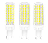 Jiotouhu G9 LED Bulbs Non-Dimmable Cool White 6000K, 10W LED Light Bulbs Equivalent to 100W Halogen, 1000lm, 220-240V No Flicker Energy Saving G9 Bulb for Chandelier, Ceiling Lights Pack of 3