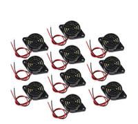 JIOYUNG eufeifeiegds 5/10PCS 95DB High-decibel DC 3-24V 12V Electronic Buzzer Beep Alarm Intermittent Continuous Beep for Car Van SFM-27(10pcs Intermittent-B)