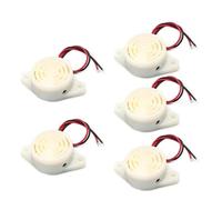JIOYUNG eufeifeiegds 5/10PCS 95DB High-decibel DC 3-24V 12V Electronic Buzzer Beep Alarm Intermittent Continuous Beep for Car Van SFM-27(5pcs Intermittent-W)