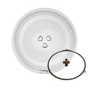 JIOYUNG eufeifeiegds Microwave Glass Plate Durable Microwave Glass Turntable Plate, Round Microwave Plate Cover Replacement 24.5cm