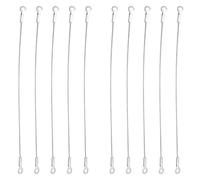 Jiozermi 10 Pcs 12" Cabinet Door Restraint, Stainless Steel Restraint Cable, Flexible Braided Limiter, Hinge Limiter for Limiting Chest Cupboard Door Swing