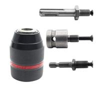 Jiozermi 13mm Keyless Metal Drill Chuck, with SDS-Plus Shank 1/4 Inch Hex Shank 1/2 Inch Impact Wrench Adapter