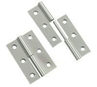 Jiozermi 2 Pcs 3 Inch Detachable Door Hinge, Stainless Steel Rising Butt Lift Off Door Hinges, Small Slip Joint Flag Hinges for Window Cabinet Door(Right Handed)