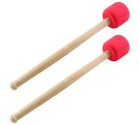 Jiozermi 2 Pcs Drum Mallet 12.8 Inches Length, Hard Foam Rubber Drum Stick, Anti-slip Bass Percussion Sticks, Instrument Band Accessory Part for Drums Snare Drums, Red